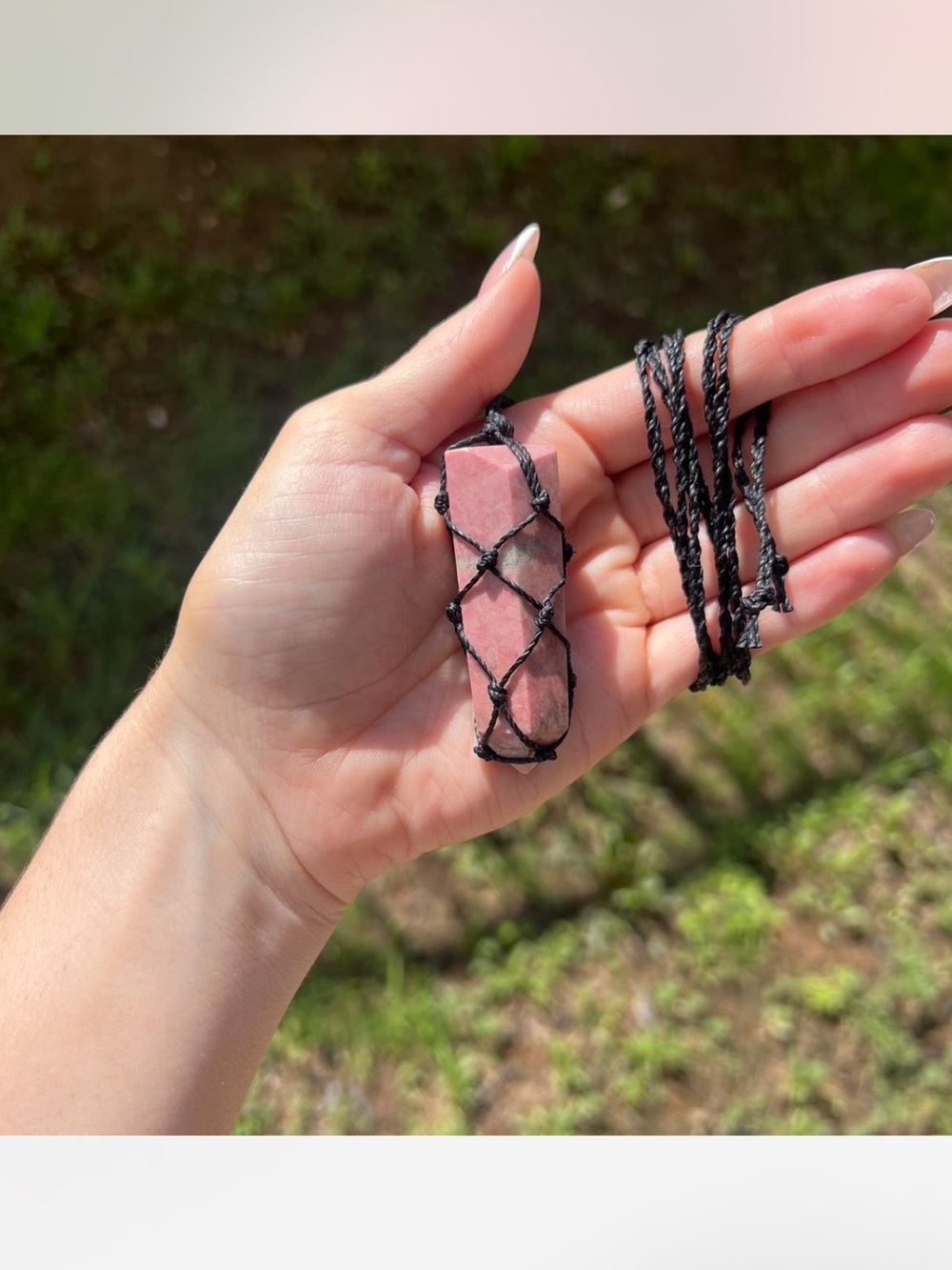 Hand Wrapped Pink Unakite Necklace